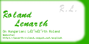 roland lenarth business card